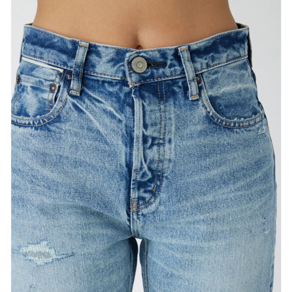 Moussy Light Blue Straight Leg Jeans - Picture 4 of 12